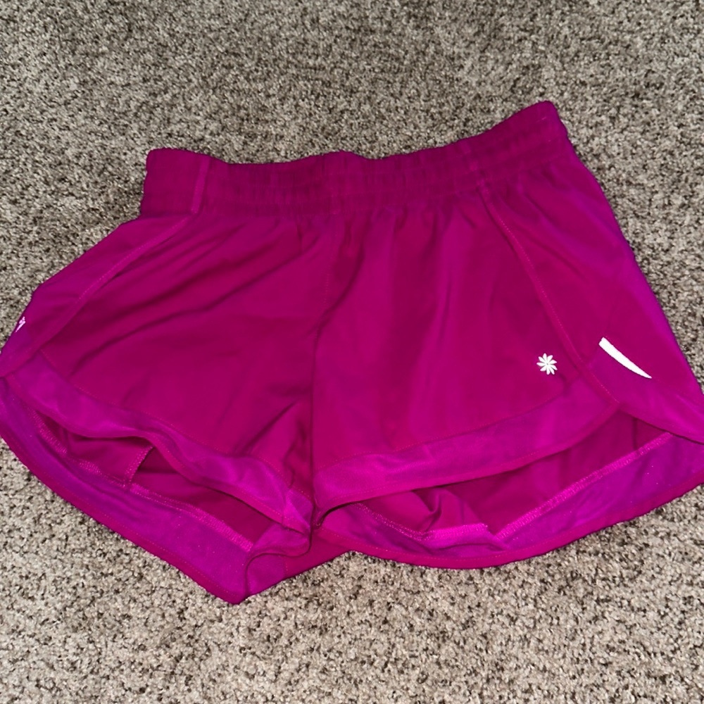 Athleta activewear running shorts magenta